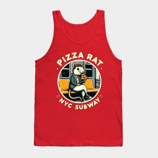 Pizza Rat New York Subway NYC Subway Train Tank Top